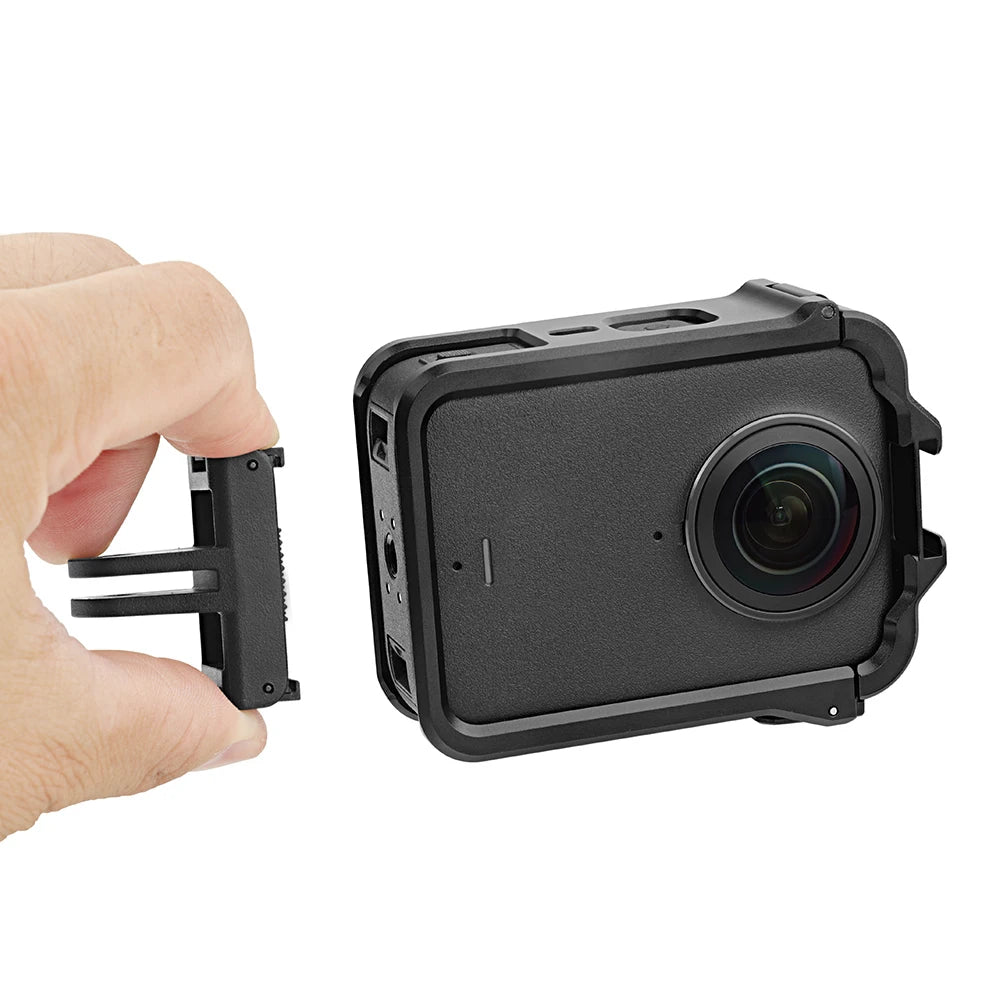 Metal Cage for DJI Osmo 360 – Cold Shoe Mount Rig Frame Camera Cage Rig Axl
