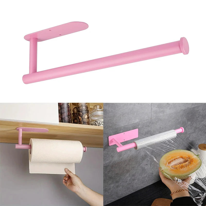 Metal Wall Mount Paper Towel Holder – No Drill Kitchen & Bath Paper Towel Holder Axl