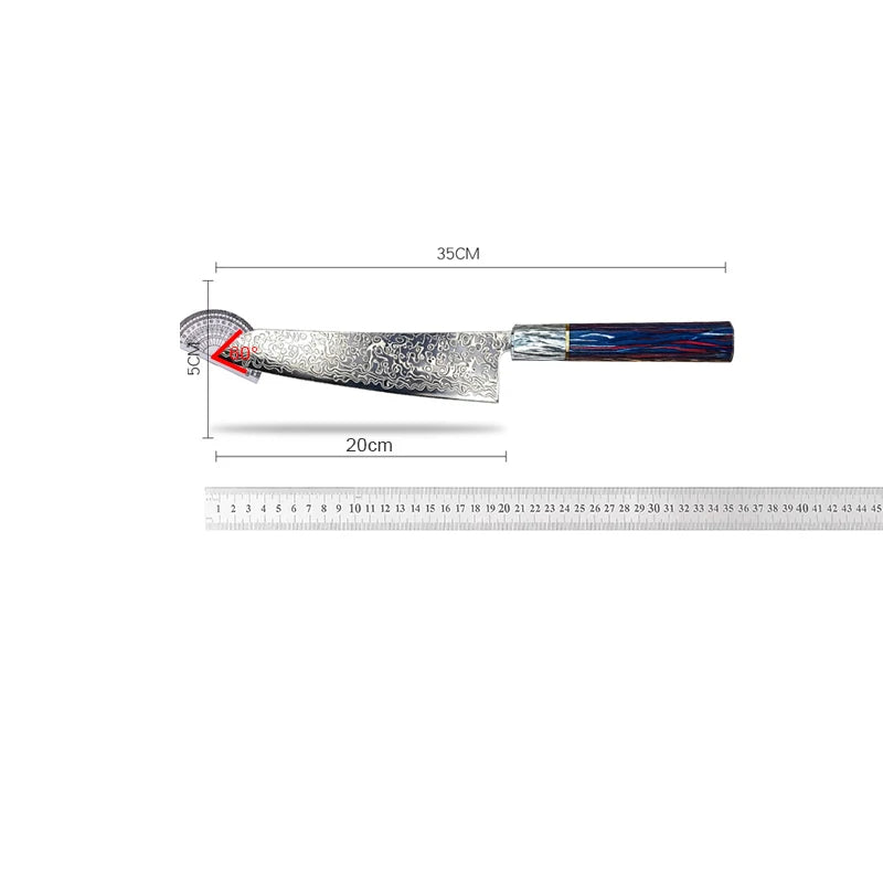 Japanese Damascus Chef's Knife – 20cm Solid Wood Handle Damascus Chef's Knife Axl