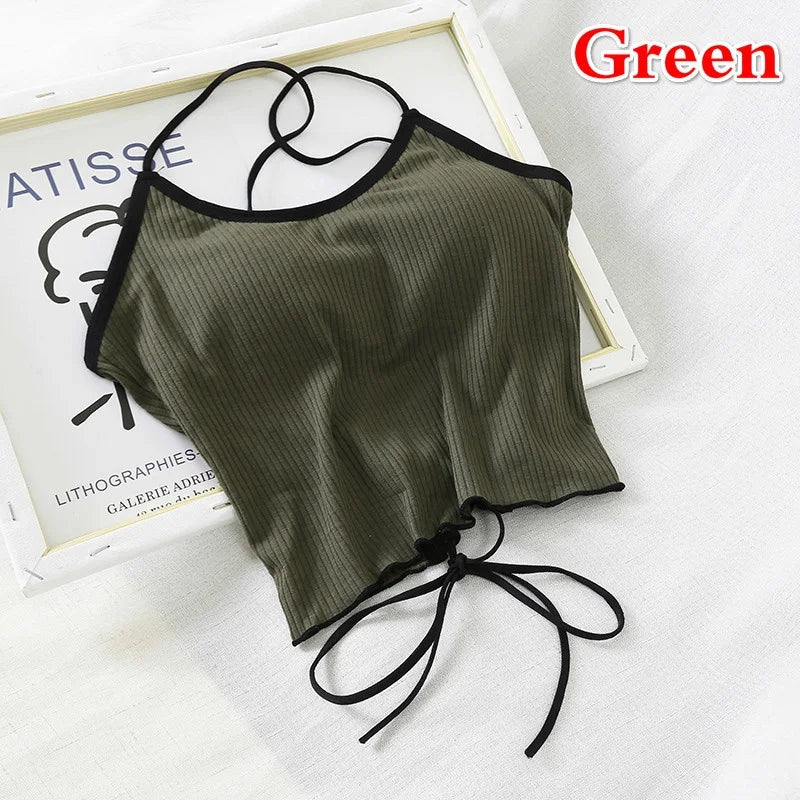 Women's Open Back Camisole Crop Top – Slim Fit Summer Camisole Crop Top Axl 3 One Size