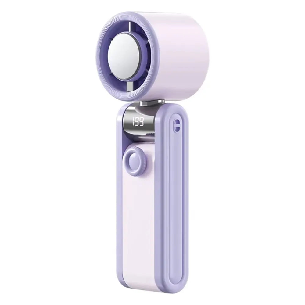 Foldable Handheld Fan – USB-C Rechargeable, 199-Speed Digital Portable Handheld Fan Axl