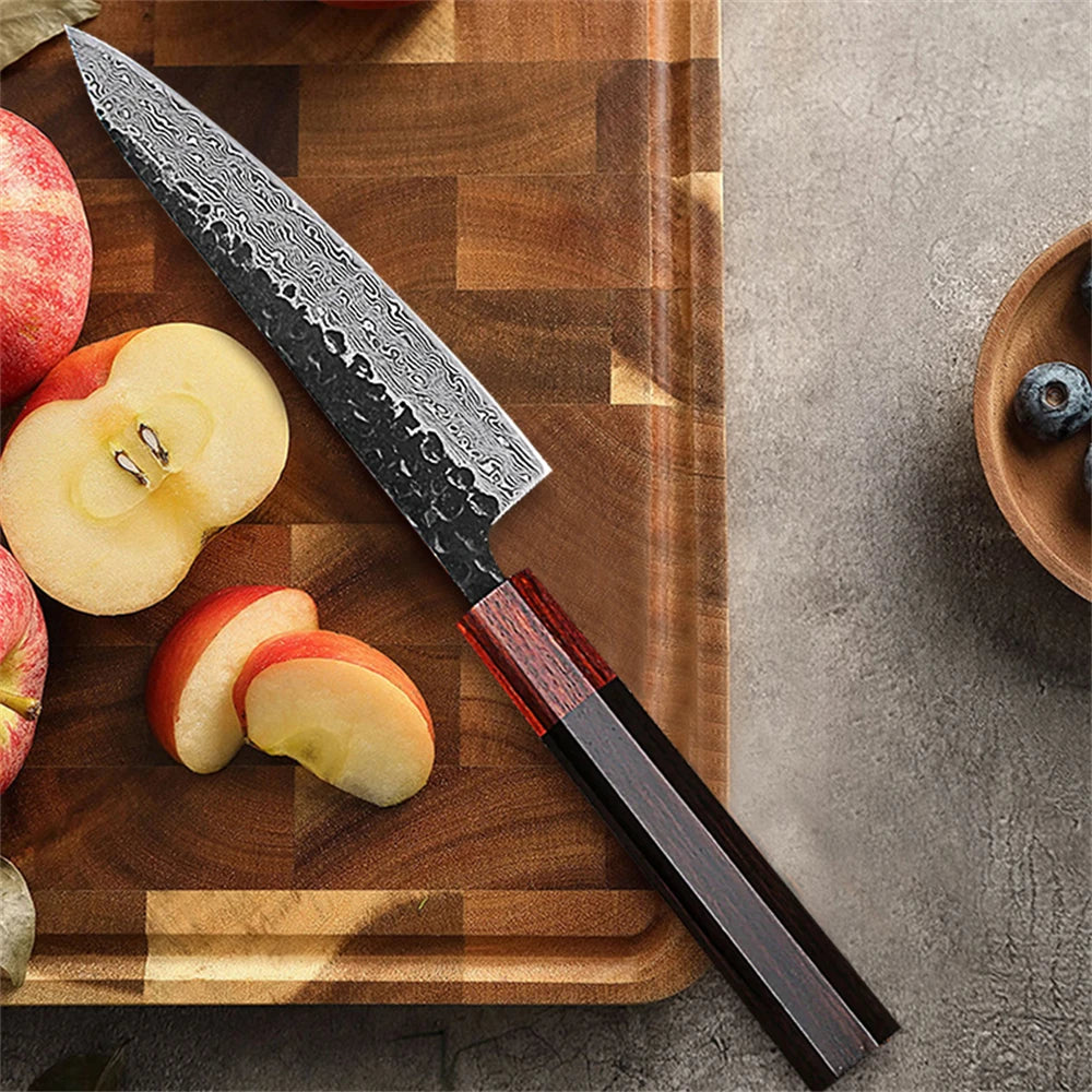 67-Layer Damascus Steel Utility Kitchen Knife – Sharp & Durable Damascus Kitchen Knife Axl