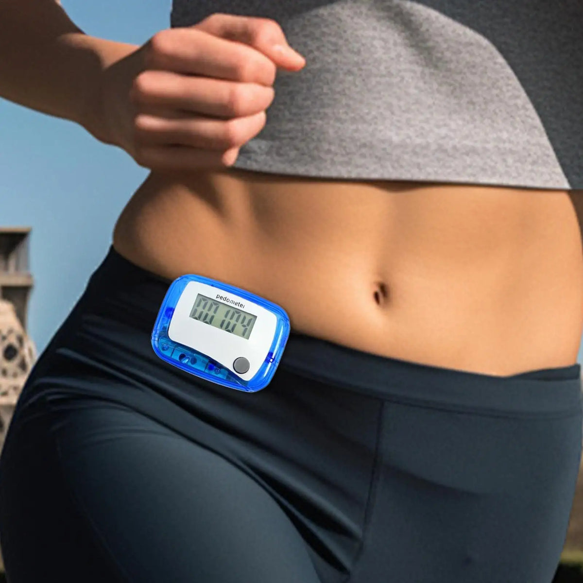 LCD Clip-On Digital Pedometer – Step Counter for Walking Clip-On Pedometer Axl