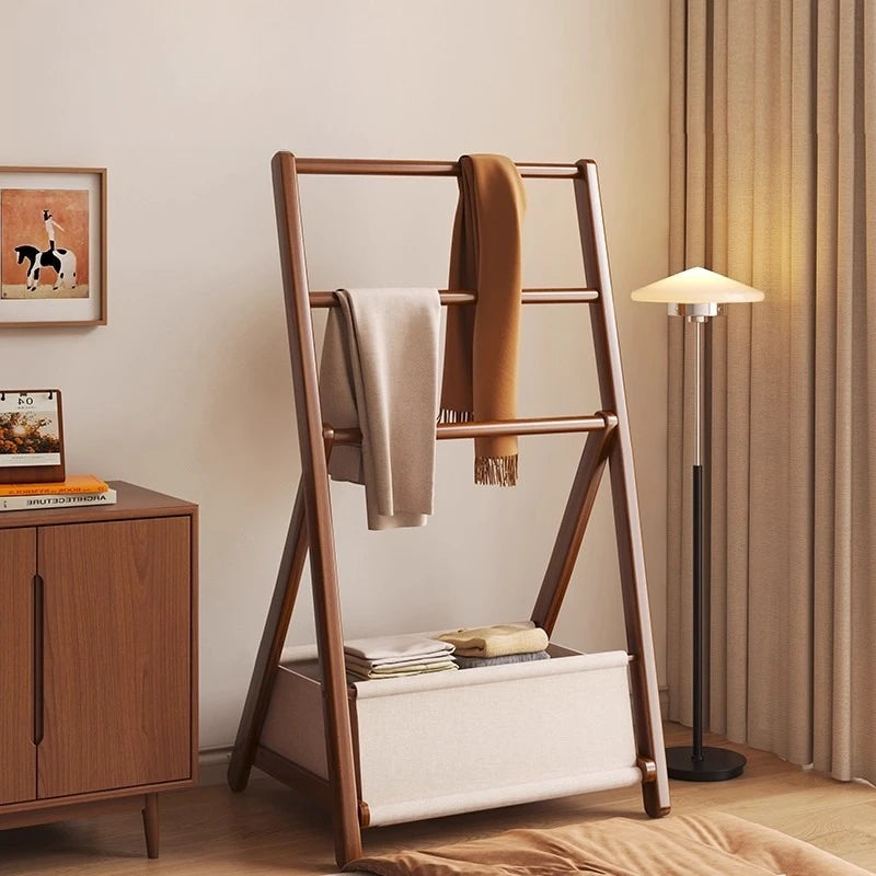 Foldable Bamboo Coat Rack – Entryway & Bedroom Clothing Shelf Bamboo Coat Rack Axl