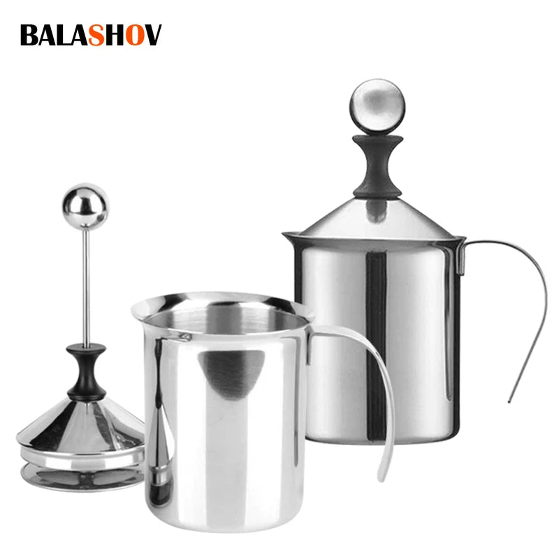 BALASHOV Double Mesh Stainless Steel Milk Frother 400ML Milk Frother Axl 400ML 400ML