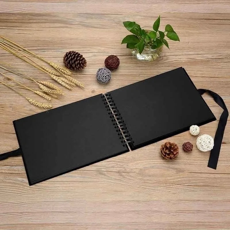 DIY Scrapbook Photo Album – 30-Page Black Card Memory Book Scrapbook Photo Album Axl