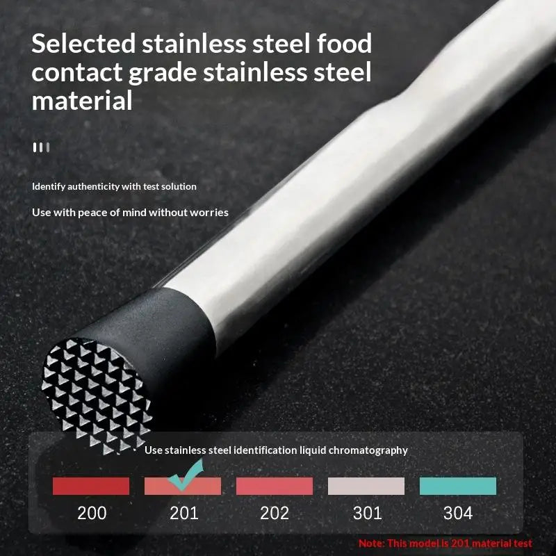 Stainless Steel Ice Hammer & Muddler Bar Tool | Cocktail Set Bar Tool Axl