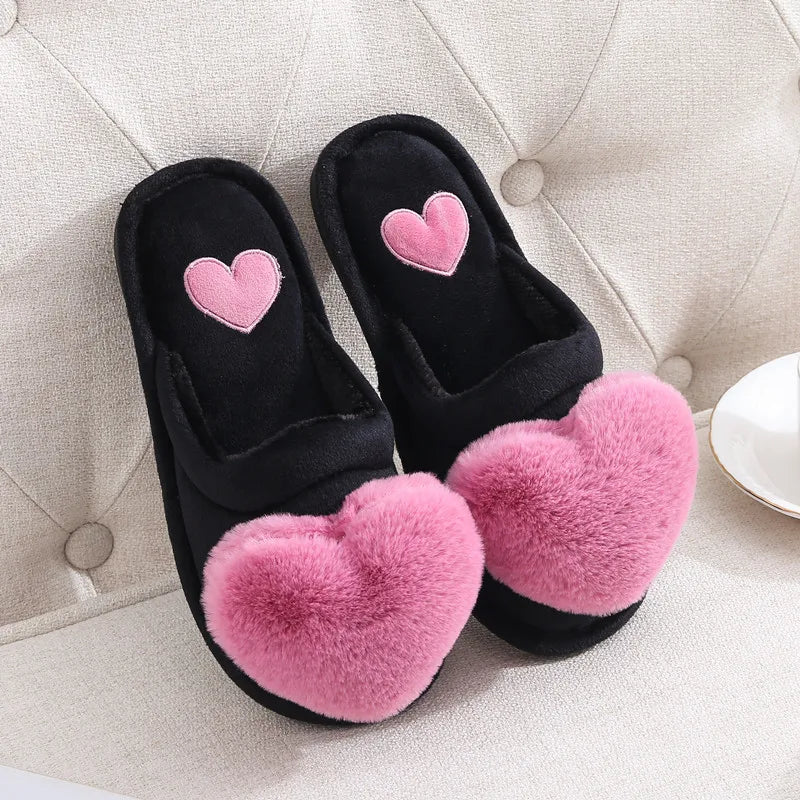 Women's Fuzzy Winter Slippers – Warm Fur Thick Sole Indoor Slides Winter House Slippers Axl PURPLE 36-37