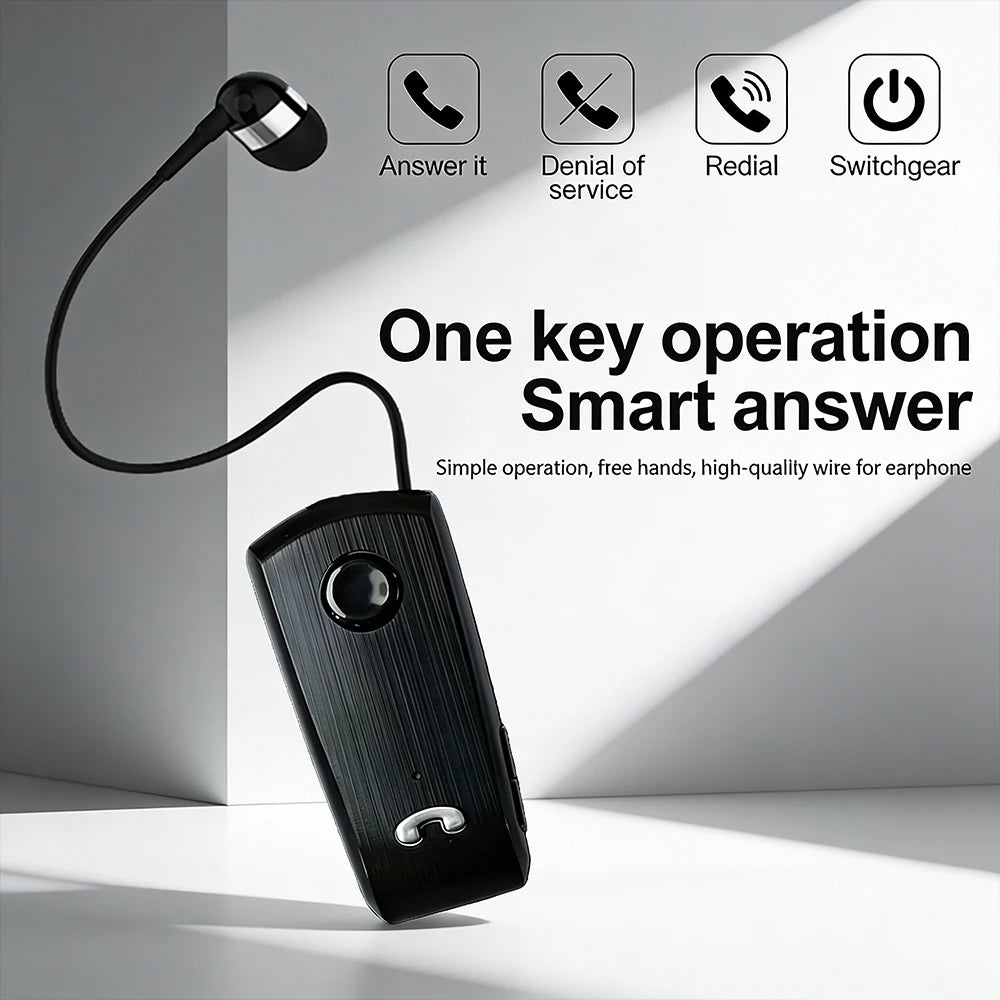K6 Bluetooth Clip-On Earphone – Wireless Business & Sport Bluetooth Earphone Axl
