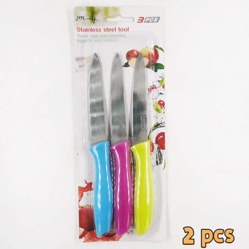 3-Piece Stainless Steel Paring Knives Set – Fruit & Kitchen Paring Knife Set Axl 2 Pcs Set