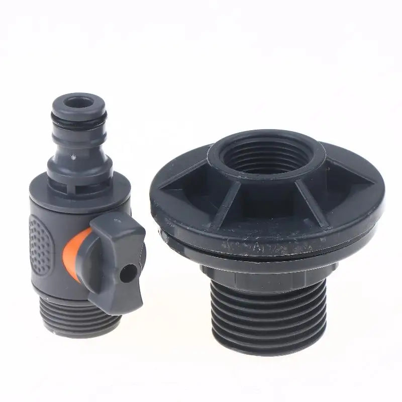 PVC Water Tank Adapter Kit with Valve – Rainwater Collection Water Tank Adapter Axl