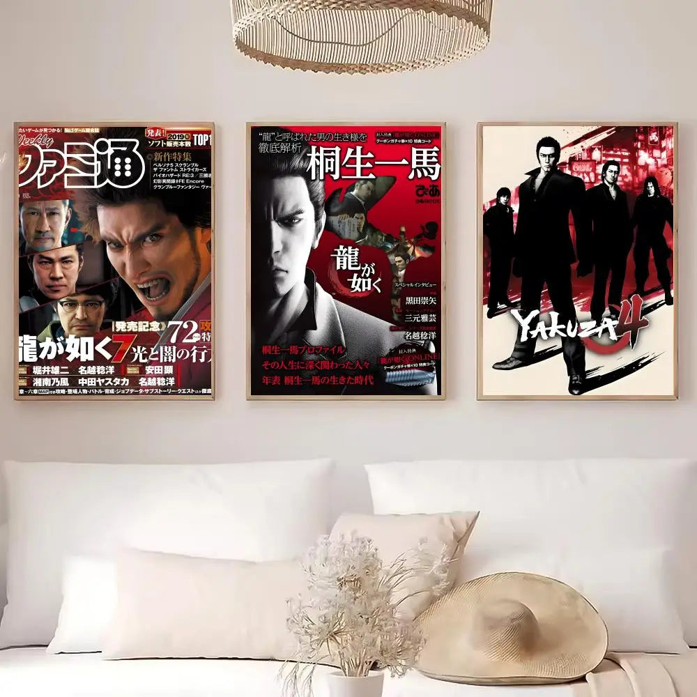 Yakuza Like a Dragon HD Game Poster – Self-Adhesive Waterproof Game Wall Poster Axl
