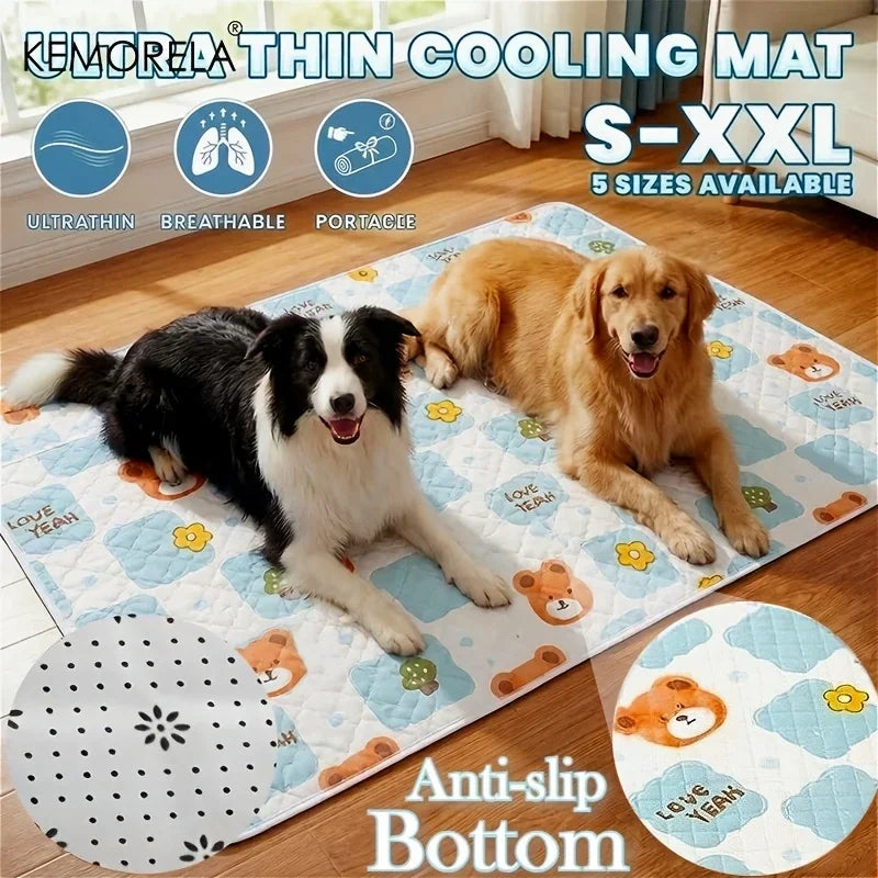 Pet Cooling Mat – Non-Slip Ice Silk Bed for Cats & Dogs Pet Cooling Mat Axl