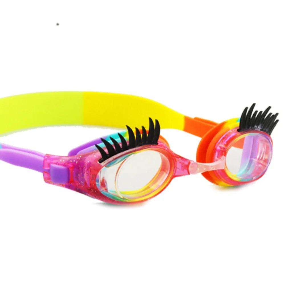 Kids Eyelash Swimming Goggles – Anti-Fog UV Silicone, Boys & Girls Kids Swim Goggles Axl