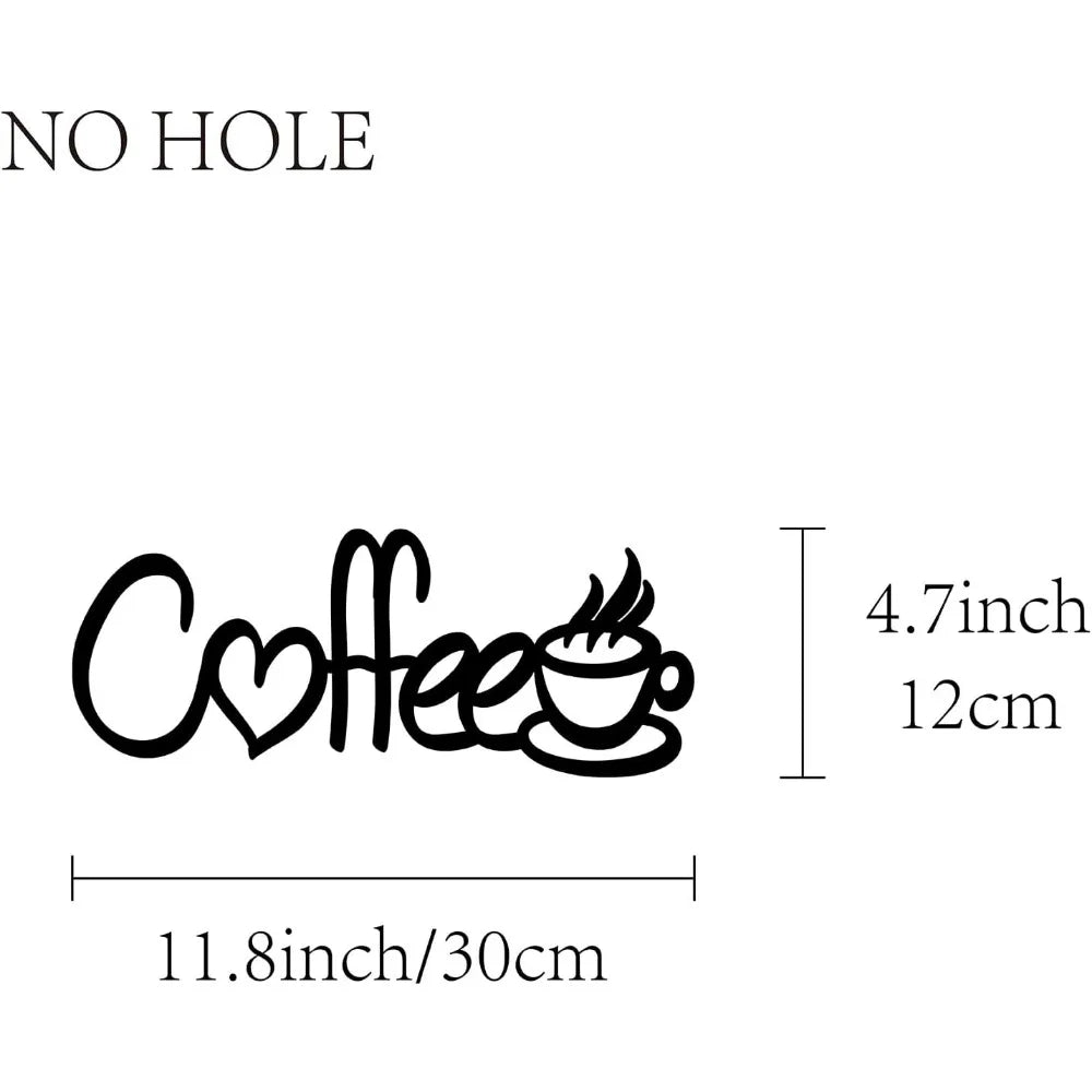 Laser Cut Wood Coffee Sign – Wooden Wall Art Décor 11.8" Wood Wall Sign Axl