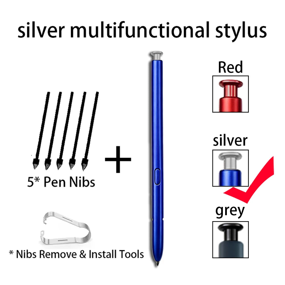 S Pen Stylus for Samsung Galaxy Note 10 Lite SM-N770F + Tips EMR Stylus Pen Axl Silver