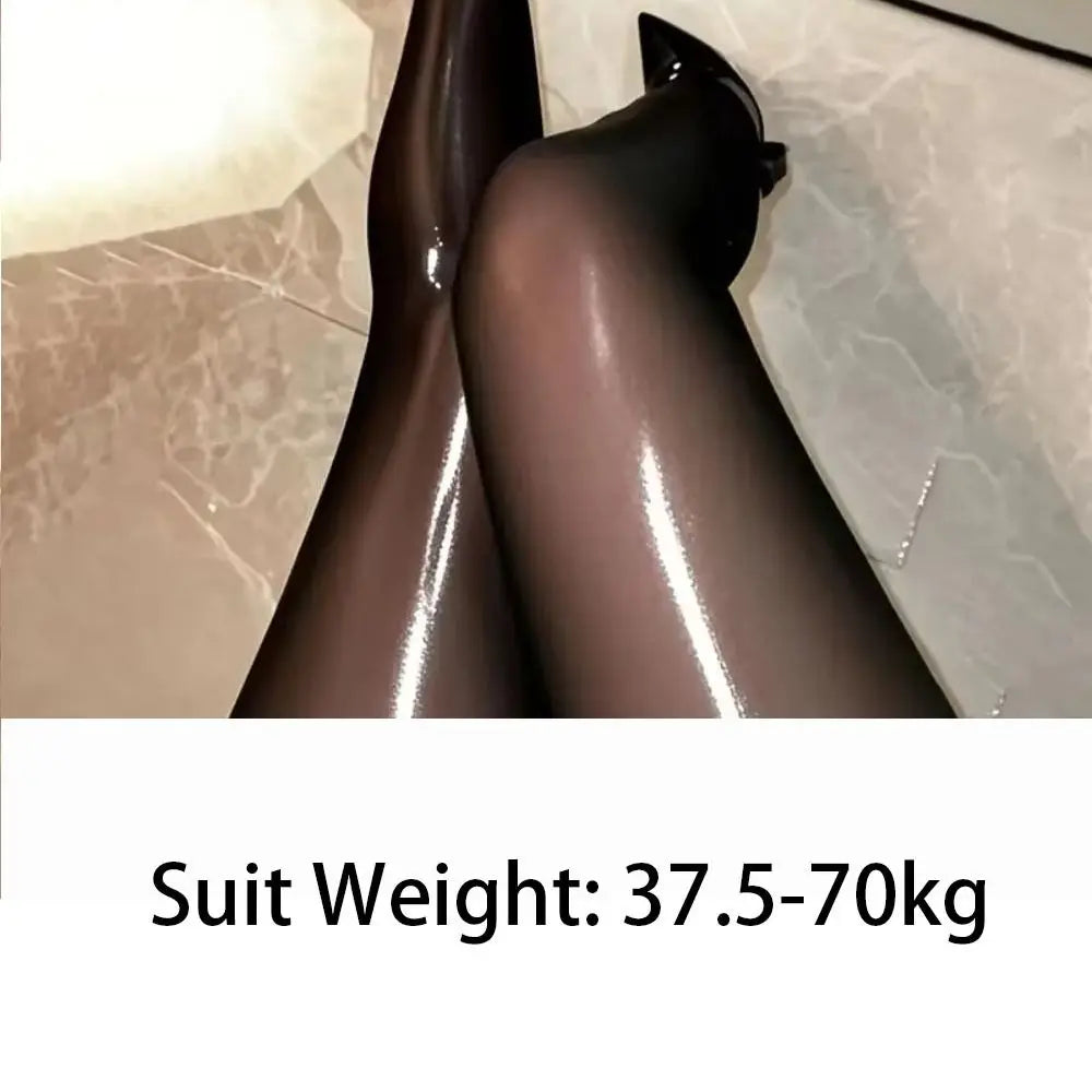 8D Glossy High-Waist Pantyhose – Shiny Oil Gloss Stockings 2pk Glossy Pantyhose Axl