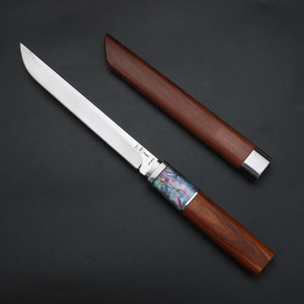 440C Stainless Steel Kitchen Knife with Solid Wood Handle Kitchen Knife Axl