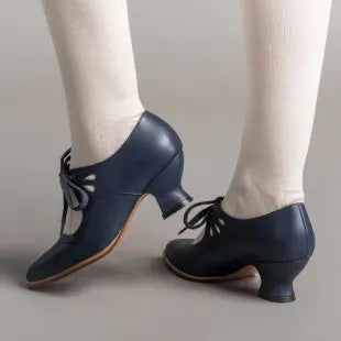 Women's Pointed Toe Wedge Mules – Lace-Up Dress Sandals Wedge Mule Sandals Axl Dark Blue 39