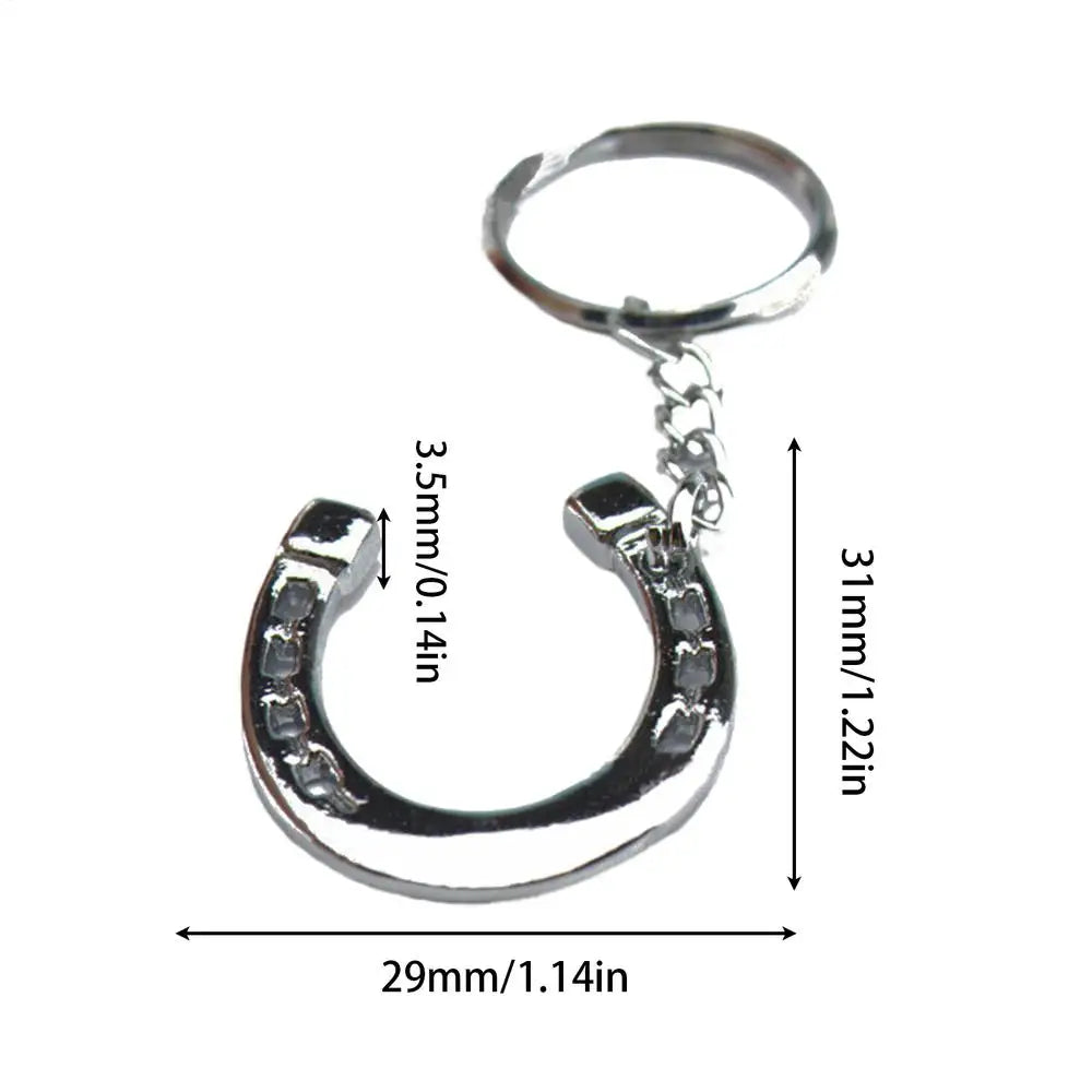 Zinc Alloy Horseshoe Keychain – Good Luck Horse Charm Key Ring Horse Charm Keychain Axl As show