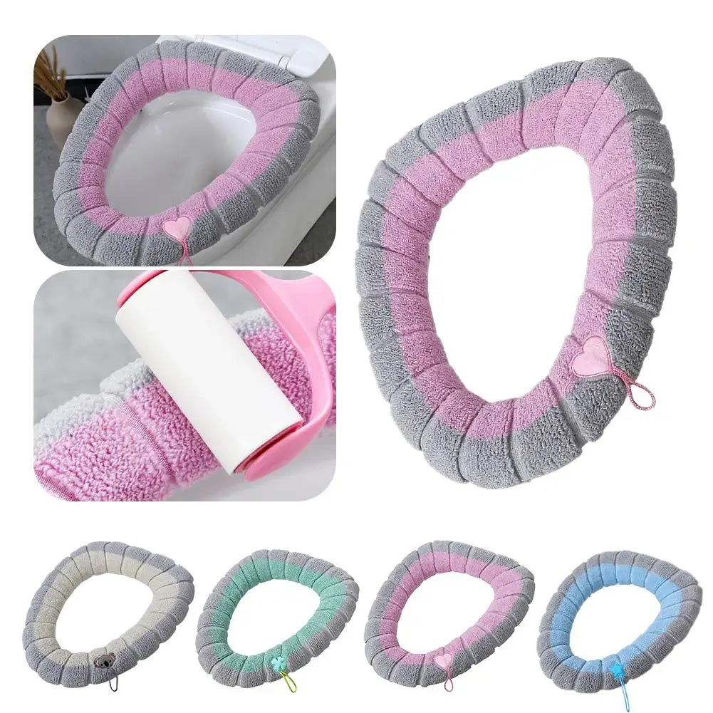 Thick Velvet Toilet Seat Cushion Cover – Universal Fit Toilet Seat Cover Axl