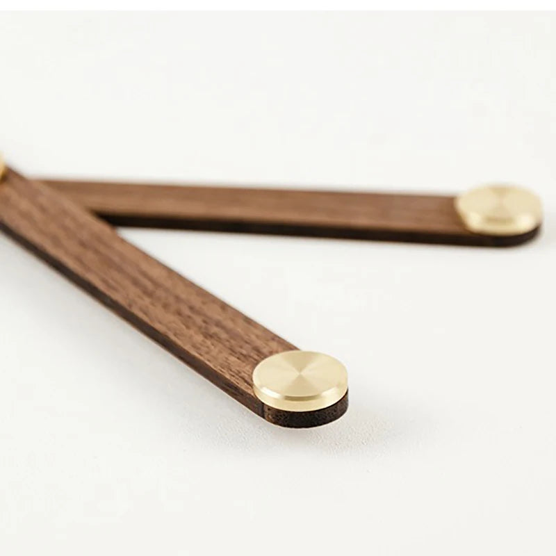 Black Walnut Wood DIY Wall Clock Hands & Brass Large Torque Movement Wall Clock Kit Axl