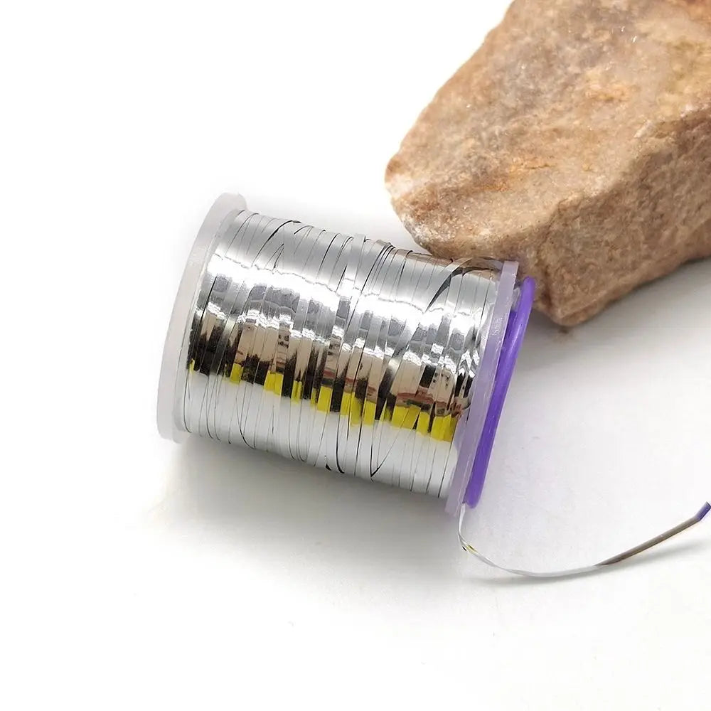 Holographic Flat Tinsel 1mm 120 Yard Fly Tying Flash Material Fly Tying Tinsel Axl 3
