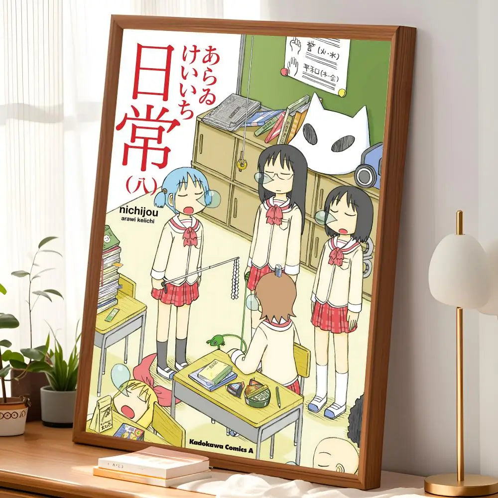Nichijou My Ordinary Life Anime Wall Poster – Self-Stick HD Anime Wall Poster Axl