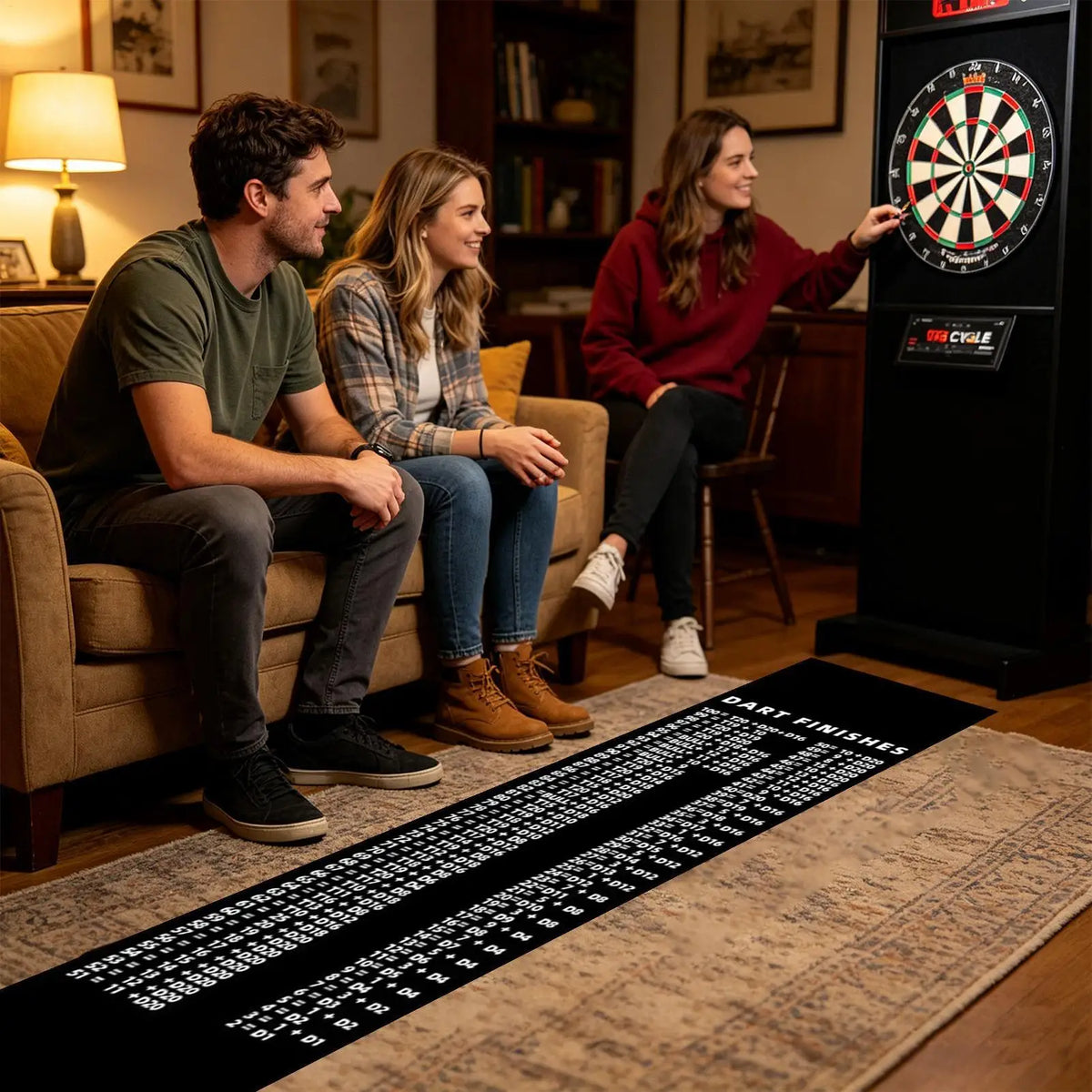 Non-Slip Dart Mat with Throw Line – Floor Protection 300cm Dart Board Mat Axl