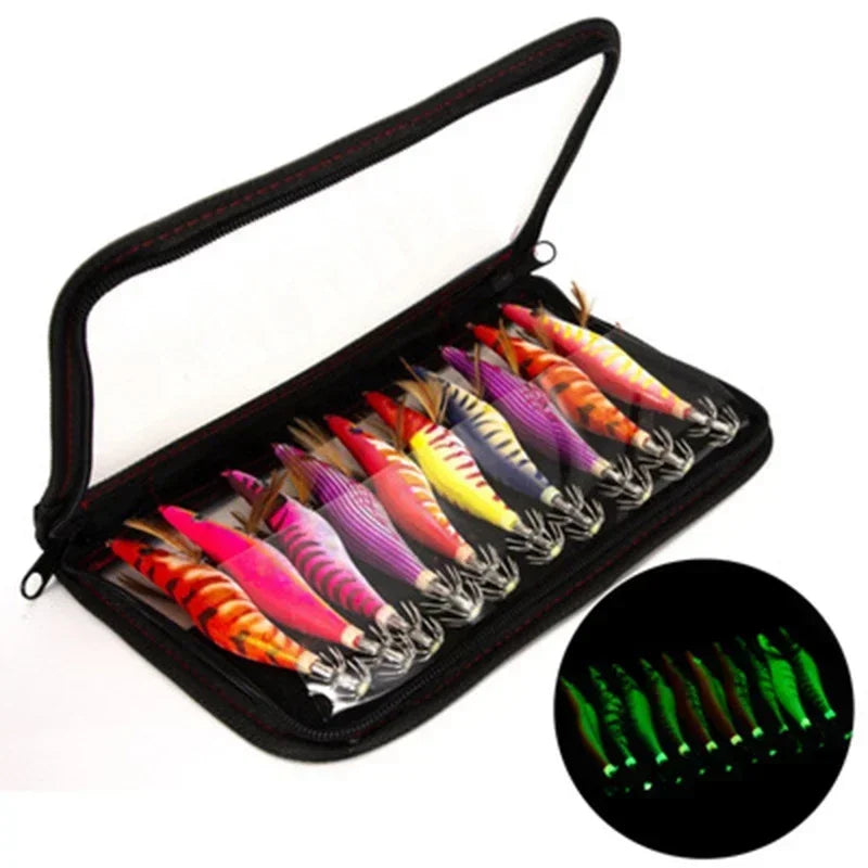 Luminous Squid Jig Lure 2.5/3.0 – Saltwater Fishing Hook Rig Squid Fishing Jig Axl