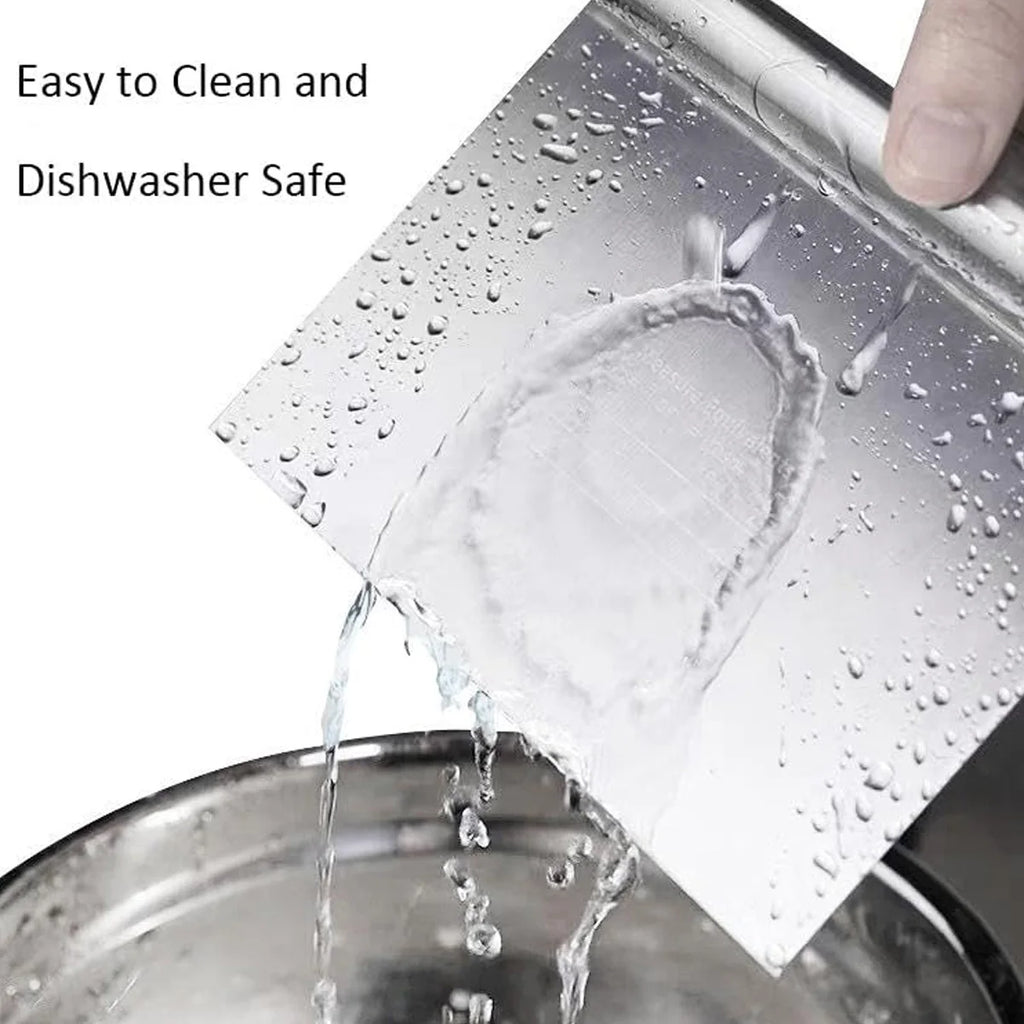 Leeseph Stainless Steel Dough Scraper & Pizza Cutter with Scale Dough Scraper Cutter Axl