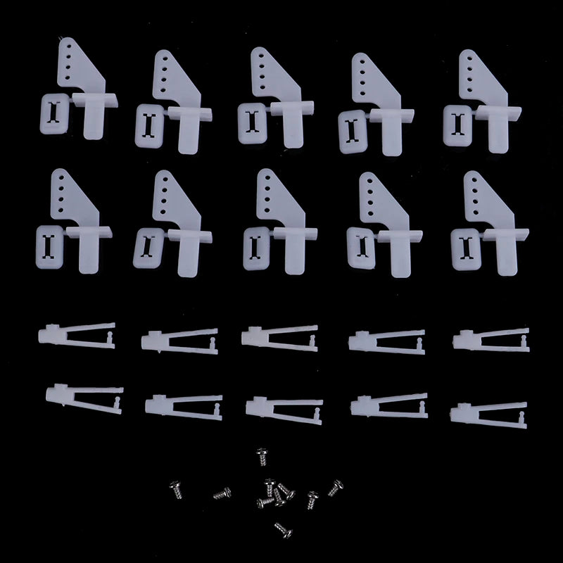 10-Set Nylon Lock-On Control Horn & Clevis 21mm RC Rudder RC Control Horn Set Axl