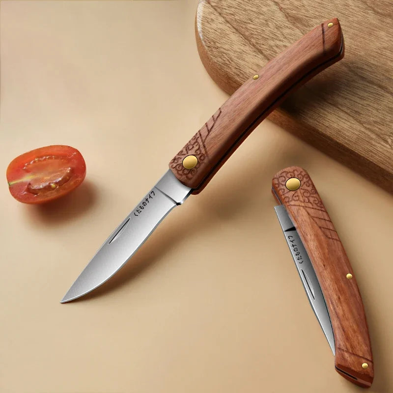 PLYS Folding Mongolian Meat Knife – Stainless Steel Pocket Blade Folding Pocket Knife Axl