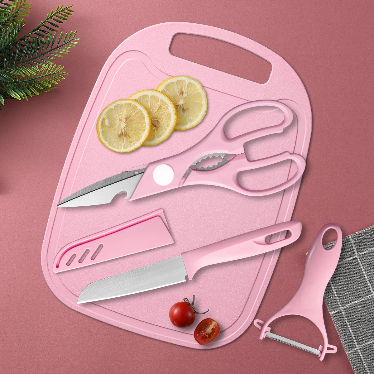 4-Piece Kitchen Tool Set – Knife, Scissors, Peeler & Board Kitchen Tool Set Axl