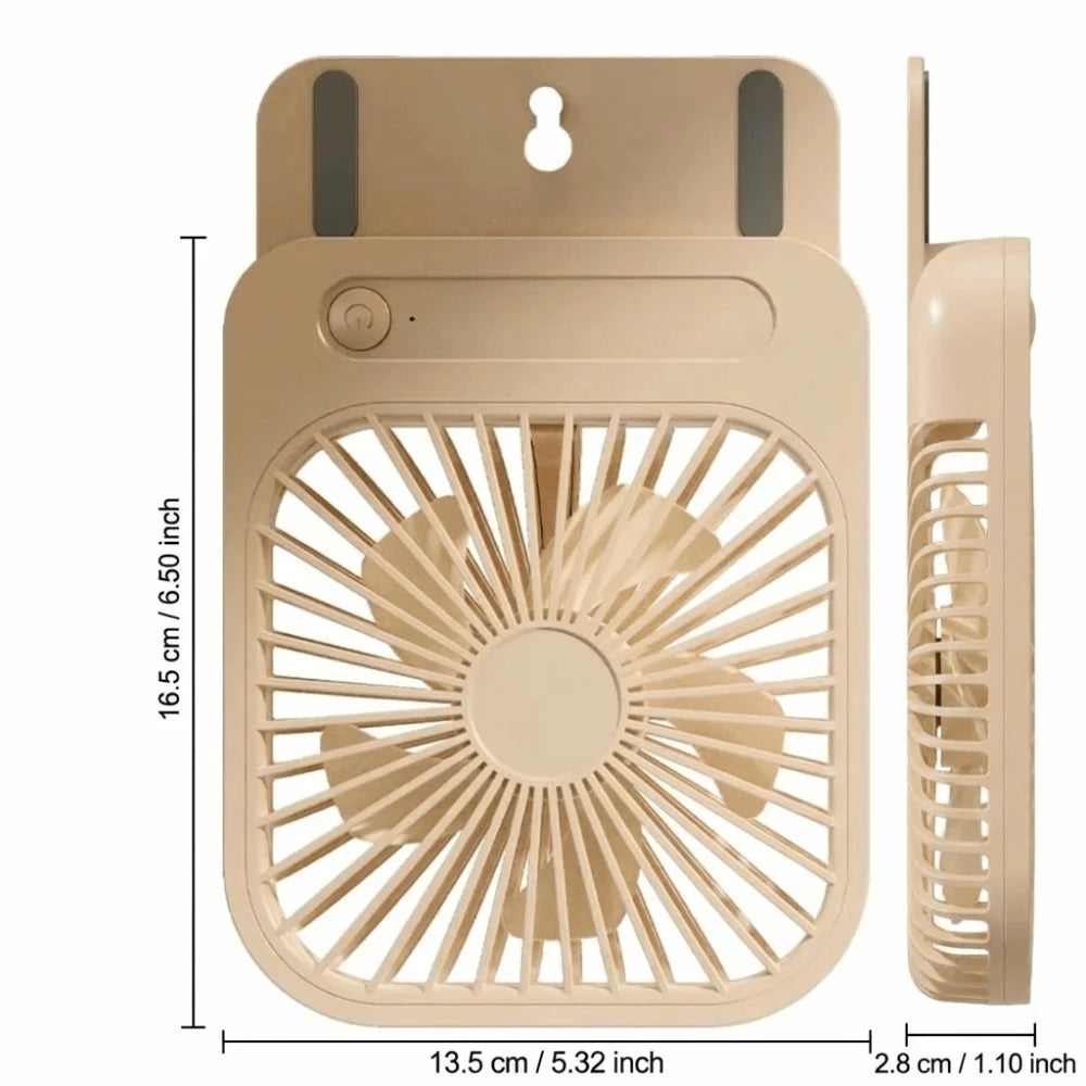 Compact Rechargeable Magnetic Fan – 4-Speed Quiet Portable Fan Portable Mini Fan Axl