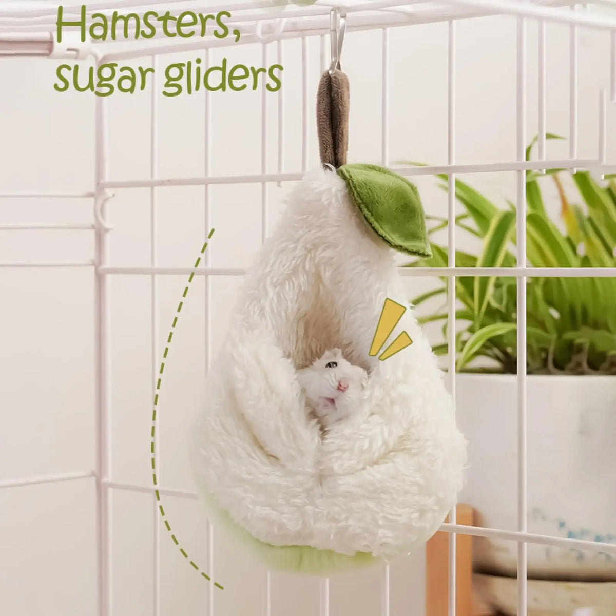 Pear-Shaped Hamster Hammock Bed – Small Pet Nest with Hook Small Pet Hammock Axl