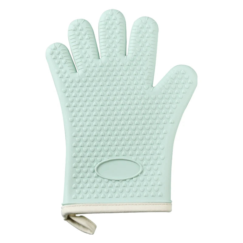 Heat-Resistant Silicone Oven & BBQ Gloves – Non-Slip Kitchen Silicone Oven Gloves Axl 1pcsDark green