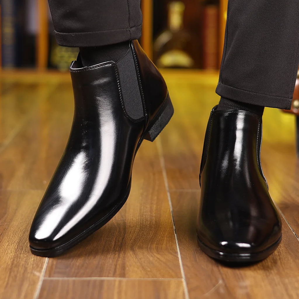 Men's Luxury Chelsea Boots – Soft-Sole Business Ankle Boots Men's Chelsea Boots Axl