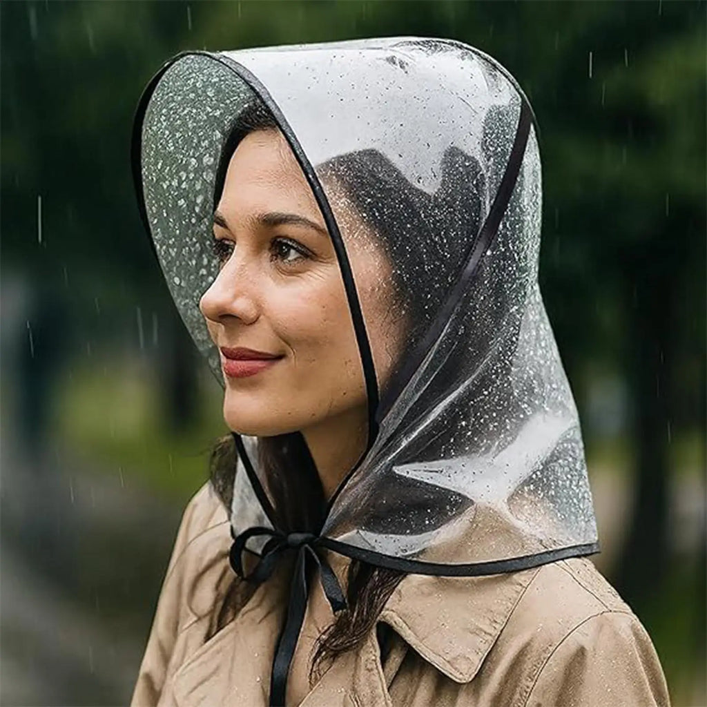 Clear Wide Brim Waterproof Rain Hat – Foldable & Reusable Waterproof Rain Hat Axl