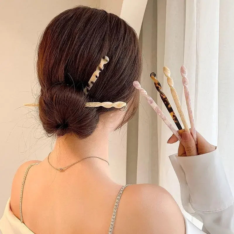 Chinese Acetate Hair Sticks – Vintage Chopstick Hairpin for Women Chopstick Hairpin Axl