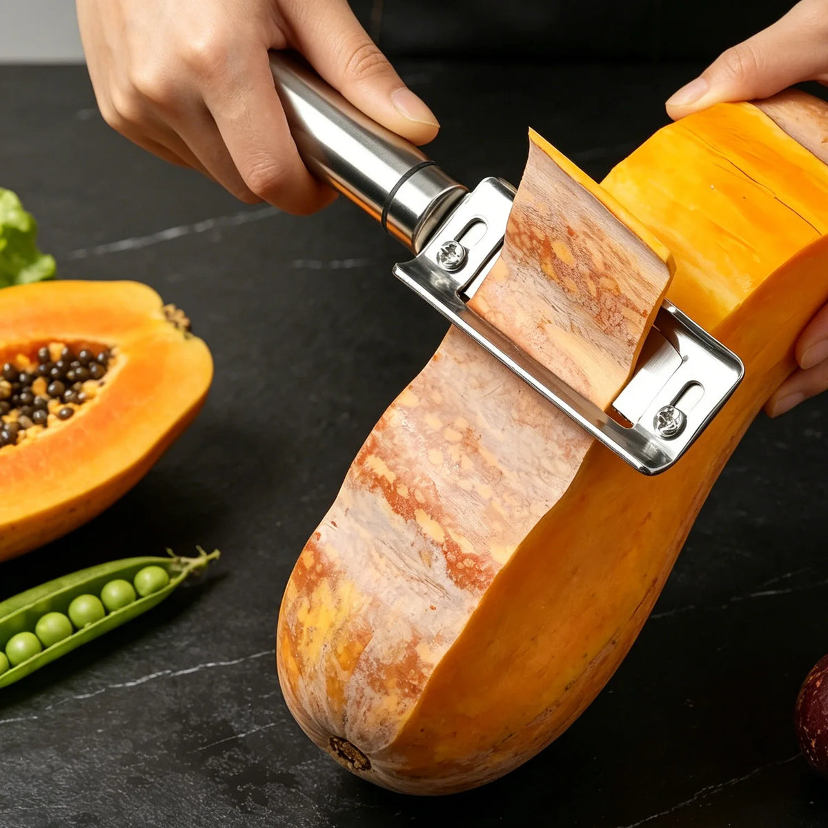 Stainless Steel Peeling Knife – Sugarcane, Pineapple & Veg Kitchen Peeling Knife Axl