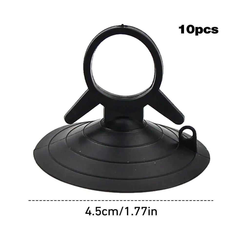 PVC Suction Cup Hooks 10-Pack – Car, Glass & Bathroom Suction Cup Hooks Axl Black