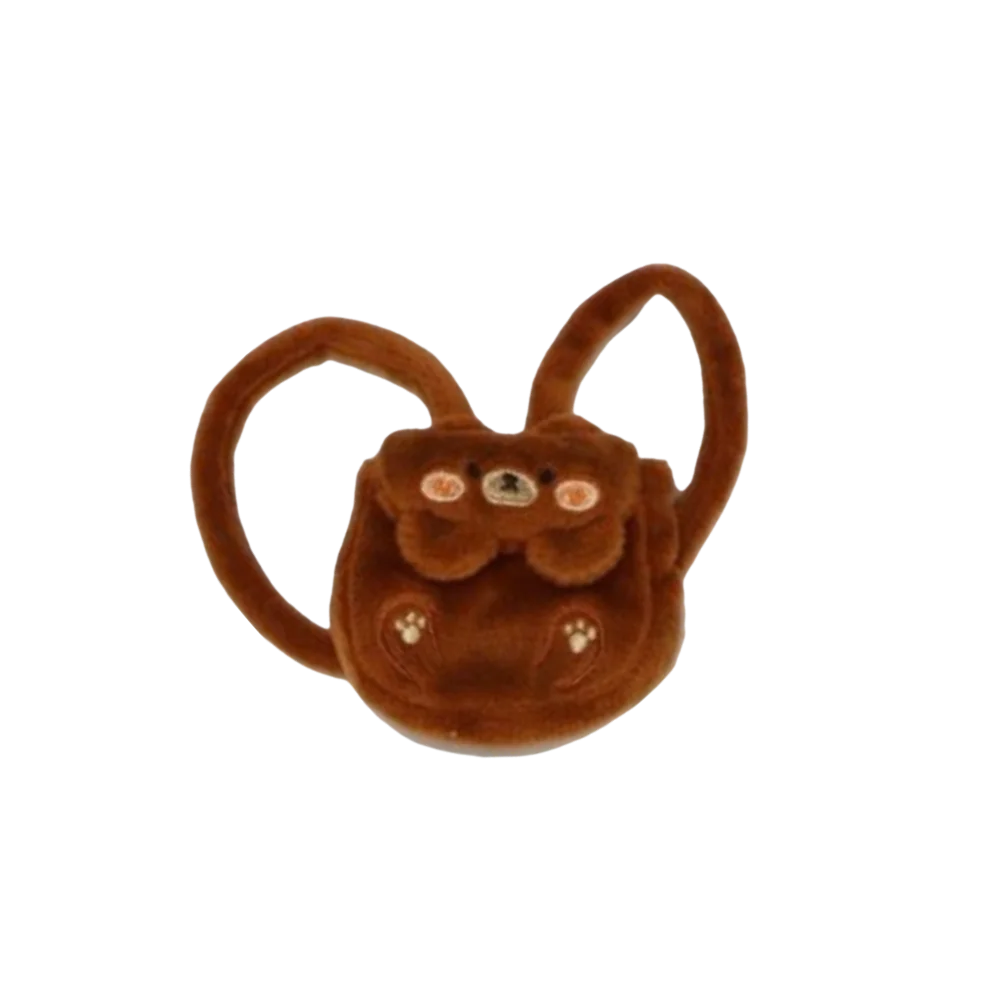 Mini Animal Backpack for 15–20cm Dolls & BJD | Handmade Gift Doll Accessory Axl Brown