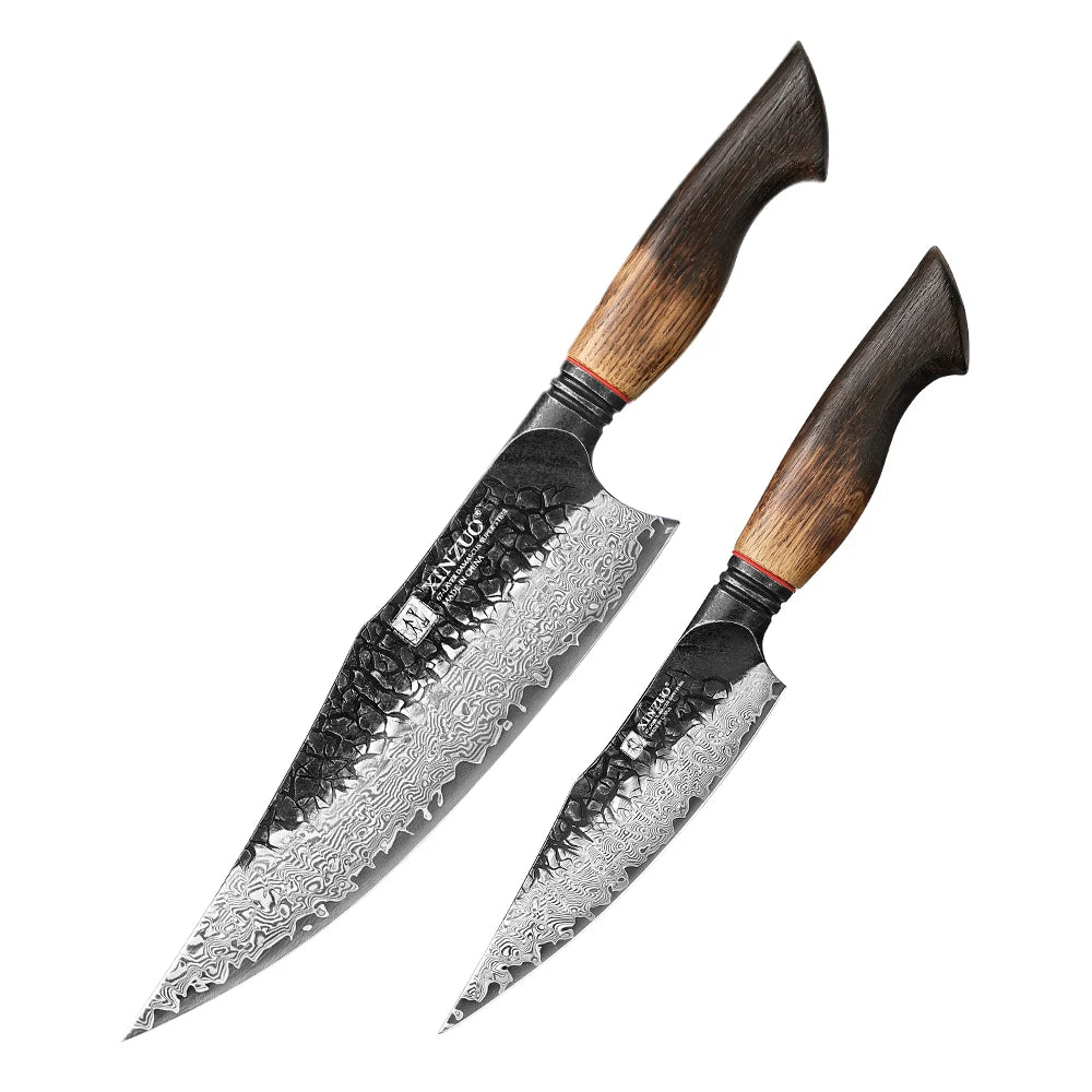 XINZUO 8-Piece Damascus Steel Kitchen Knife Set | 67 Layers Kitchen Knife Set Axl 2PCS Knife Set