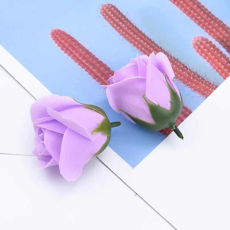 Artificial Soap Rose Flowers 50/100 Pcs – Wedding & Home Decor Artificial Flower Heads Axl 2 50pcs
