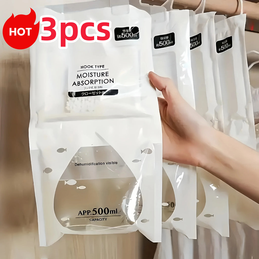 3-Pack 240g Moisture Absorber Bags for Closet & Wardrobe Moisture Absorber Bags Axl