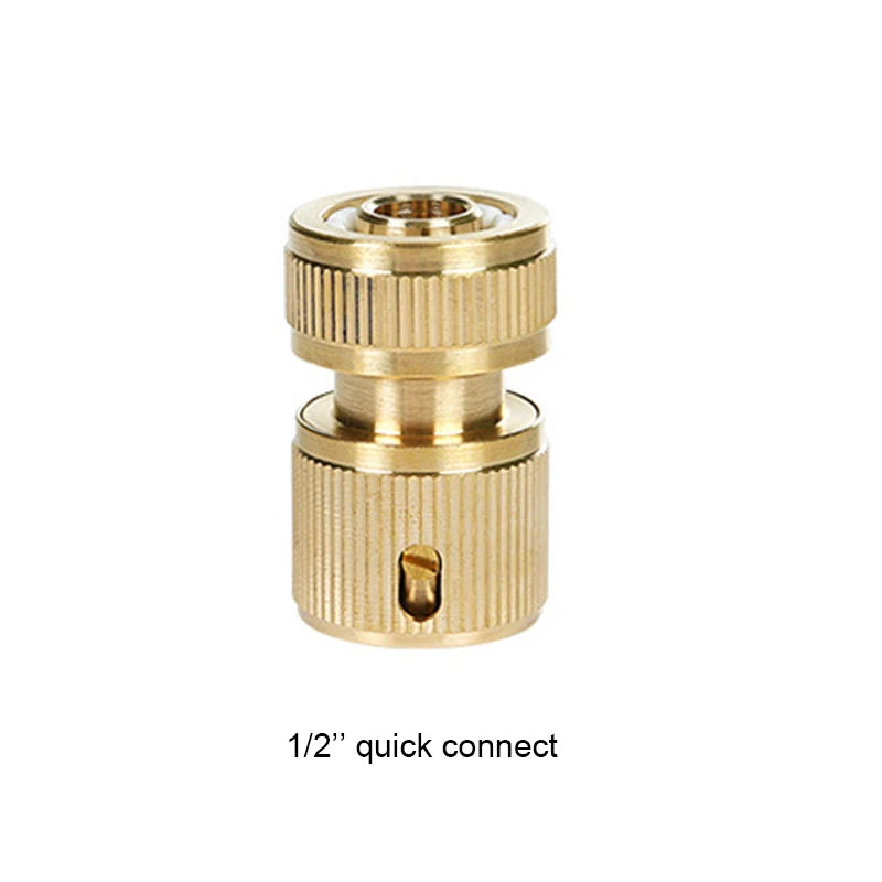 Brass High Pressure Garden Hose Spray Nozzle & Quick Connect Garden Spray Nozzle Axl Quick Connector