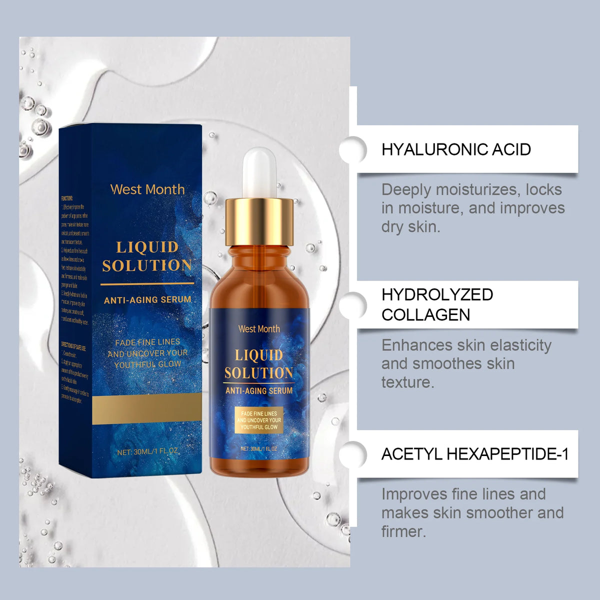 West Month Anti-Aging Face Serum – Firming & Brightening 30ml Anti-Aging Face Serum Axl
