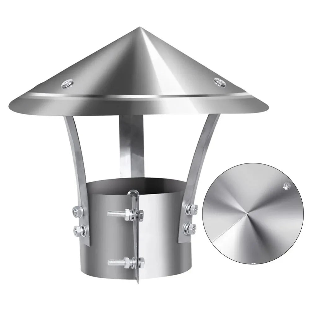 Stainless Steel Chimney Rain Cap 75–160mm | Drain Pipe Cover Chimney Rain Cap Axl