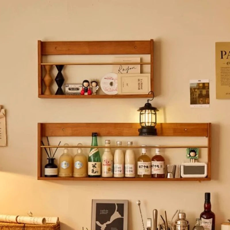 Solid Wood Floating Wall Shelf | Nordic Scandinavian Style Floating Wall Shelf Axl